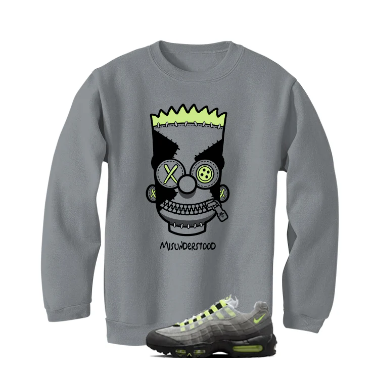 Nike Air Max 95 OG Neon Matching T-Shirt, Sweatshirts & Hoodies Grey T-Shirt (Misunderstood)| illcurrency - Image 4