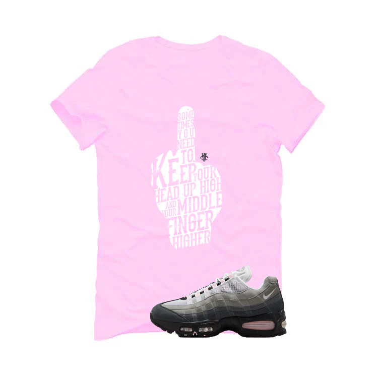 Nike Air Max 95 Pink Foam Matching T-Shirt, Sweatshirts, & Hoodies Pink T-Shirt (Middle Finger)| illcurrency - Image 2