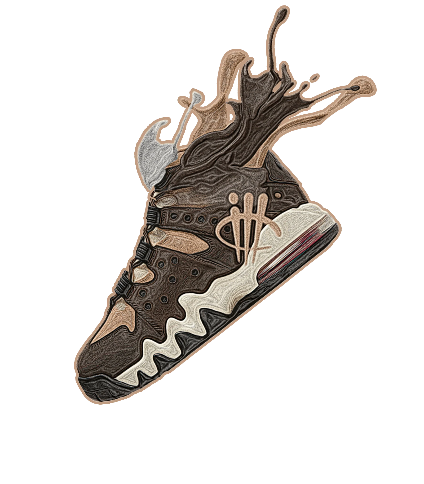 Nike Air Max CB 94 Baroque Brown - Black T-Shirt (SPLASH)