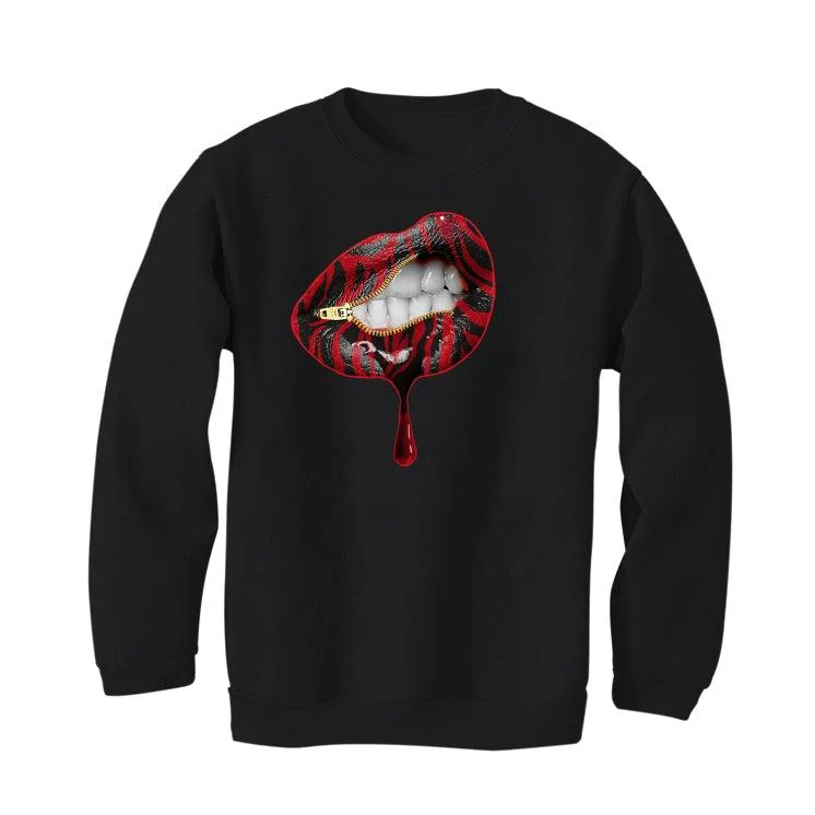 Nike Dunk High University Red Black T-Shirt (LIPS UNSEALED) - Image 4