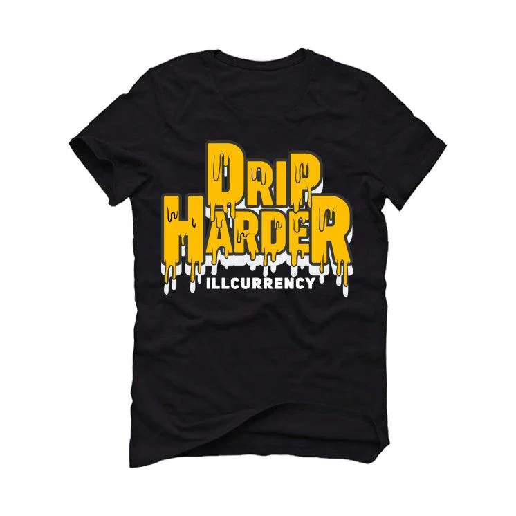 Nike dunk low "goldenrod" Black T-Shirt (Drip harder) - Image 2