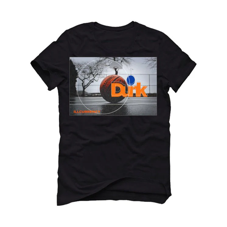 Nike Dunk Low "Knicks" | ILLCURRENCY Black T-Shirt (DUNK BALL) - Image 2