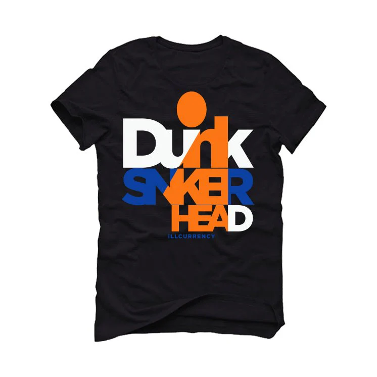 Nike Dunk Low "Knicks" | ILLCURRENCY Black T-Shirt (DUNK OFFICIAL) - Image 2