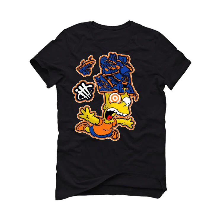 Nike Dunk Low "Knicks" | ILLCURRENCY Black T-Shirt (FREE FALL) - Image 2
