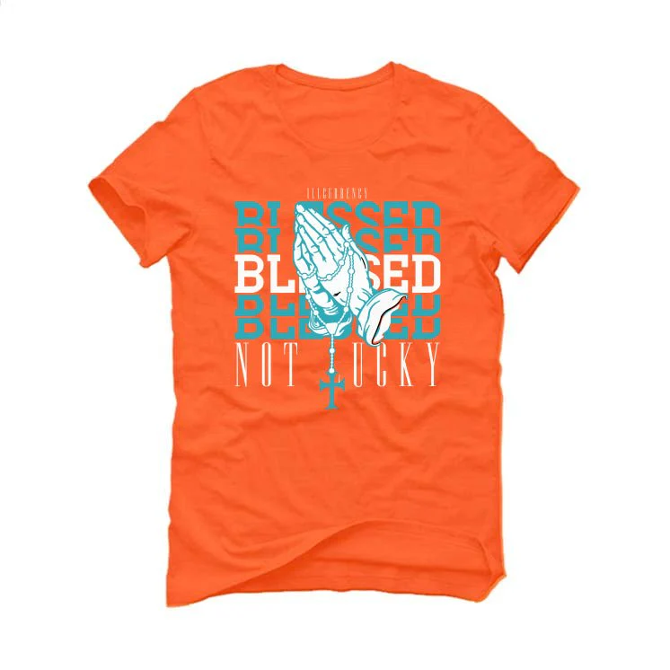 Nike Dunk Low “Miami Dolphins” | illcurrency Orange T-Shirt (Blessed not lucky) - Image 2