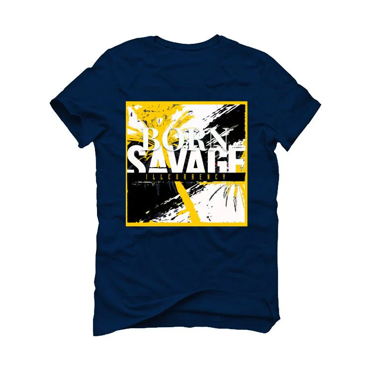 Nike Dunk Low “Michigan” | illcurrency Navy Blue T-Shirt (SAVAGE) - Image 2