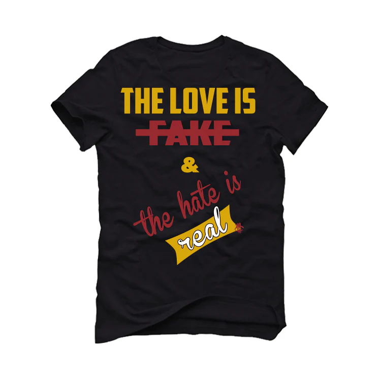 Nike Dunk Low “Midas Gold” | ILLCURRENCY Black T-Shirt (Love is Fake) - Image 2