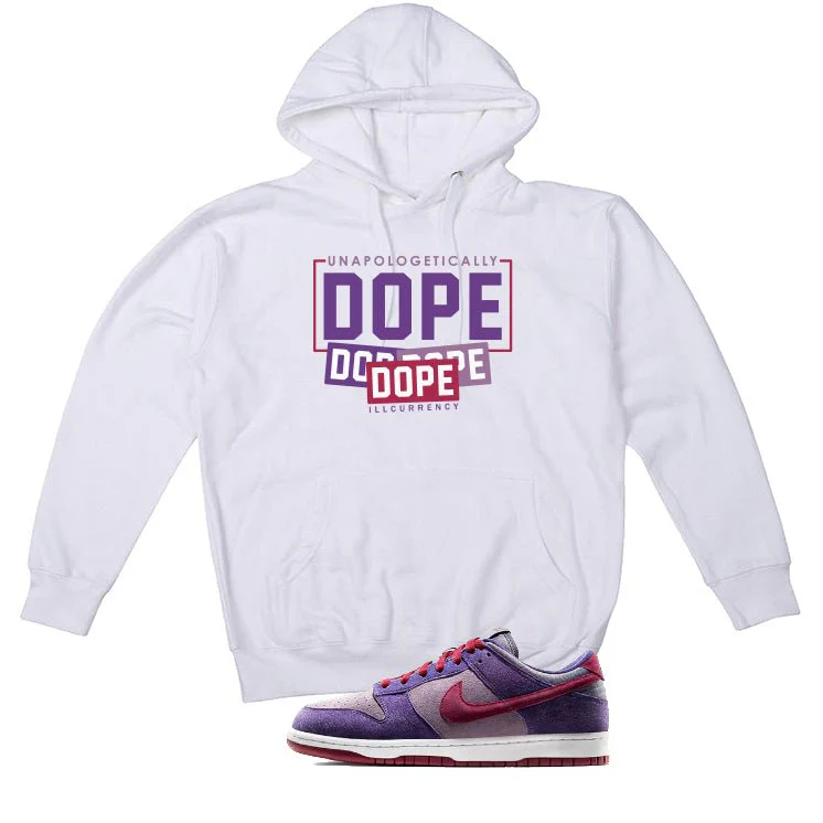 Nike Dunk Low “Plum” | illcurrency White T-Shirt (DOPE) - Image 3