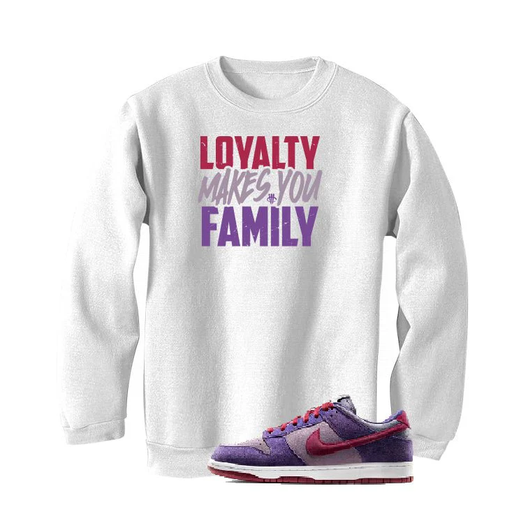 Nike Dunk Low “Plum” | illcurrency White T-Shirt (Loyalty) - Image 4