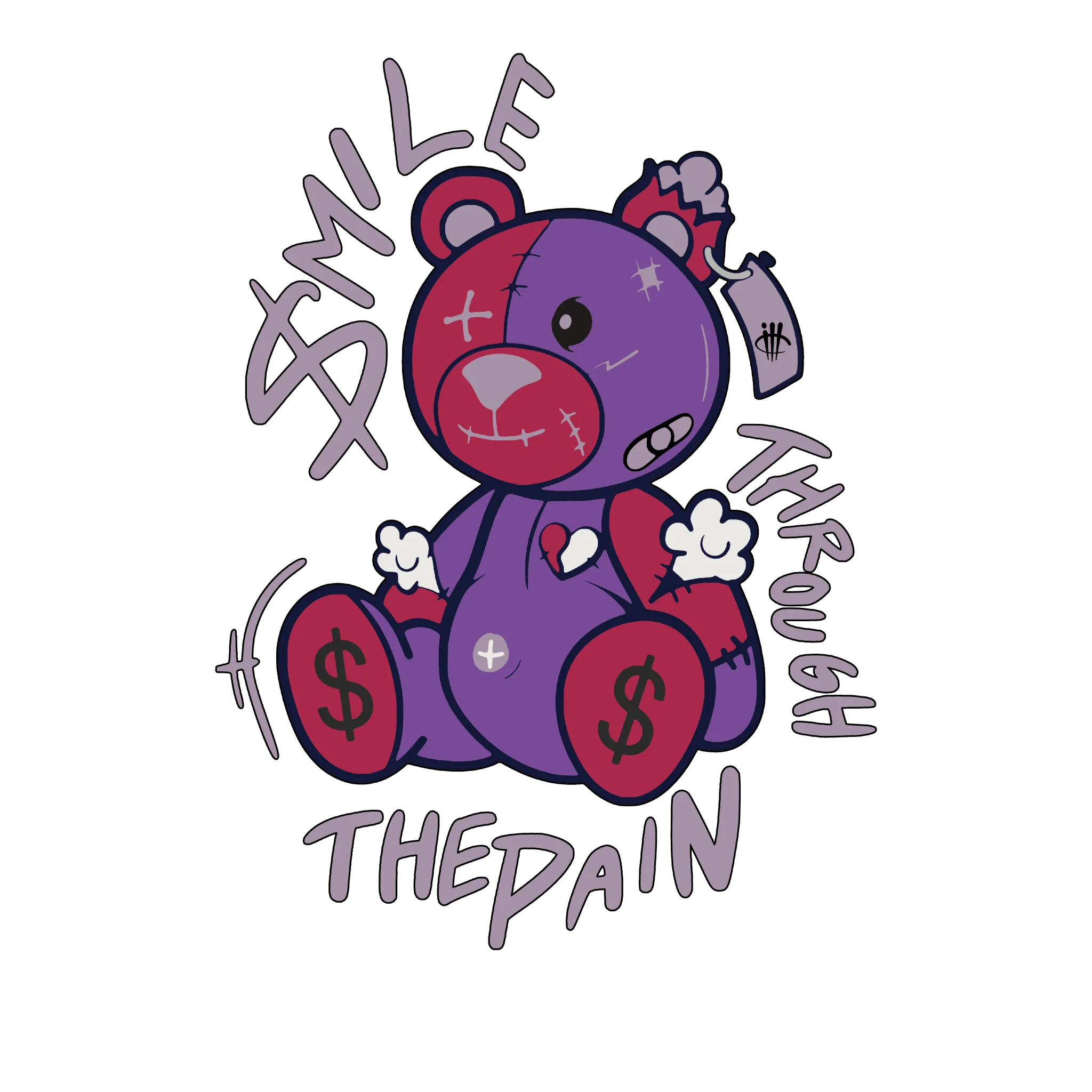 Nike Dunk Low “Plum” | illcurrency White T-Shirt (SMILE THROUGH THE PAIN)