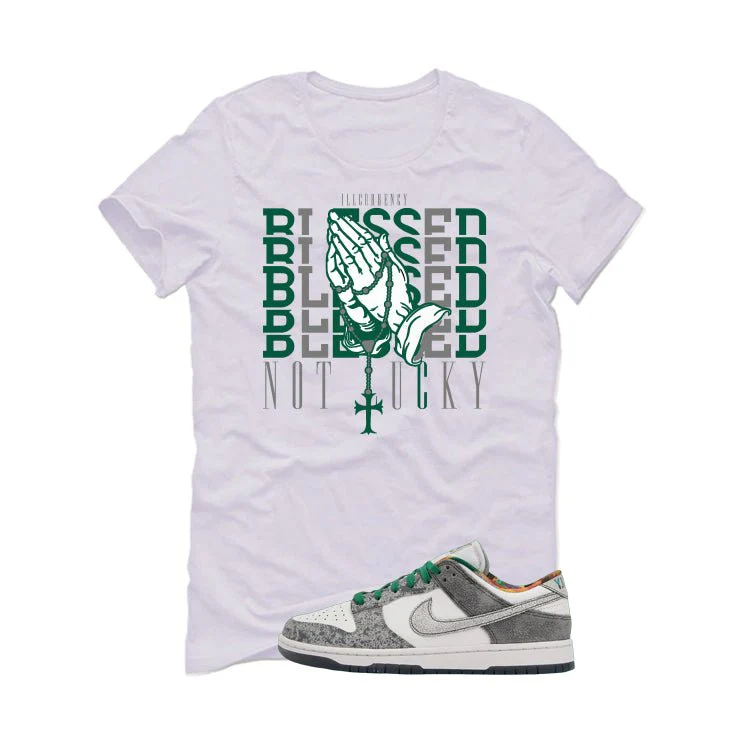 Nike Dunk Low Premium Philly White T-Shirt (Blessed not lucky)| illcurrency - Image 2