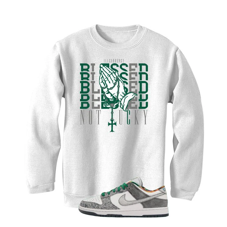 Nike Dunk Low Premium Philly White T-Shirt (Blessed not lucky)| illcurrency - Image 4