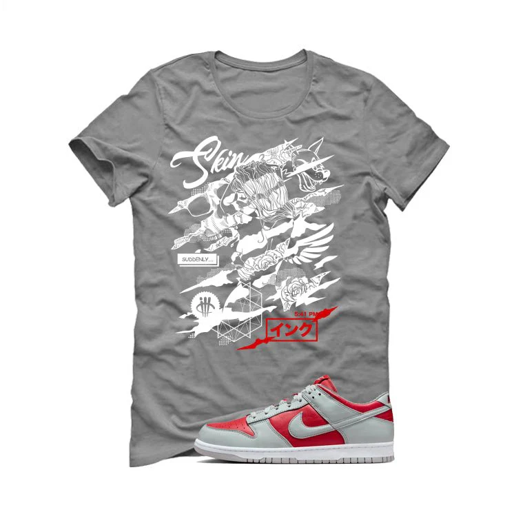 Nike Dunk Low Ultraman | illcurrency Grey T-Shirt (SKIN AND INK) - Image 2