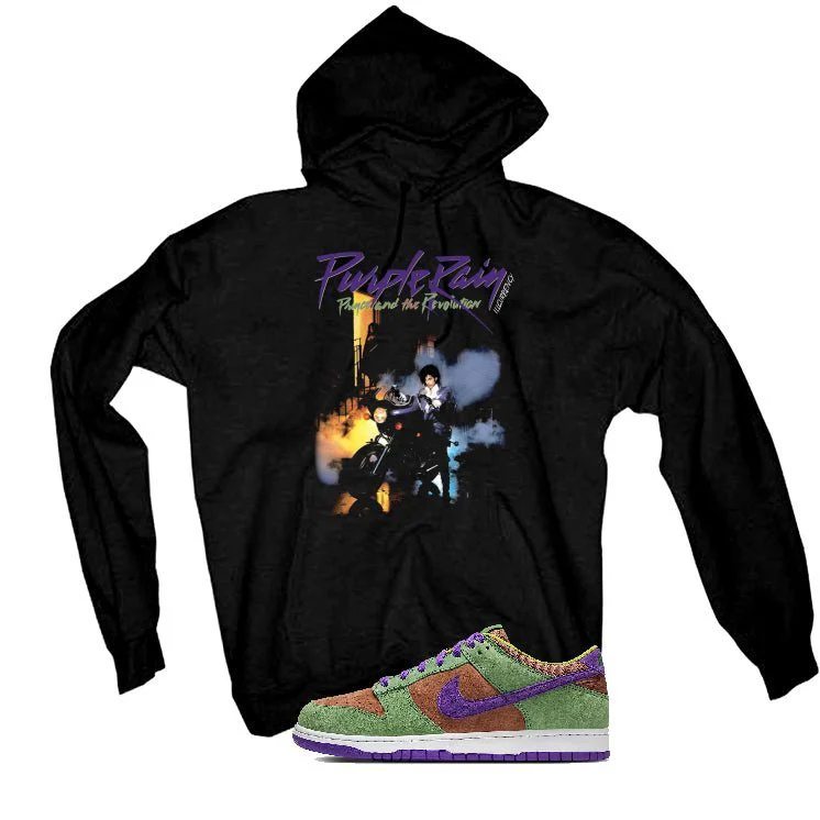 Nike Dunk Low “Veneer” | illcurrency Black T-Shirt (Purple Rain) - Image 3