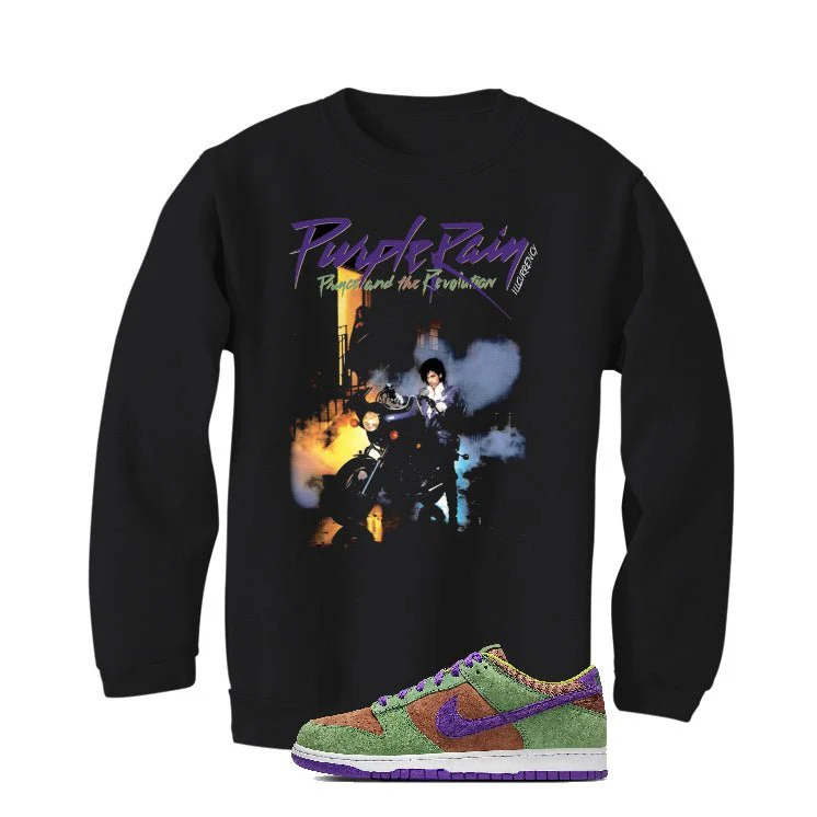 Nike Dunk Low “Veneer” | illcurrency Black T-Shirt (Purple Rain) - Image 4