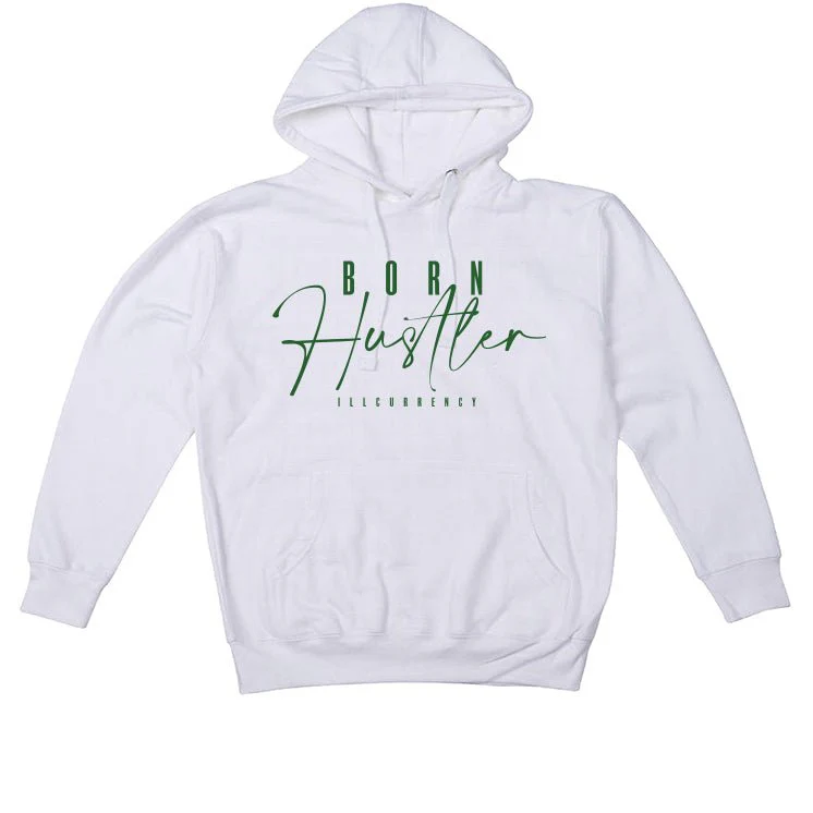 Nike Dunk Low Satin Green - White T-Shirt (Born Hustler) - Image 3