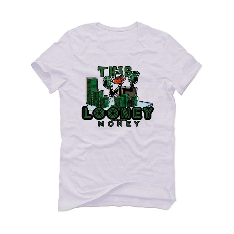 Nike Dunk Low Satin Green - White T-Shirt (Looney Money) - Image 2