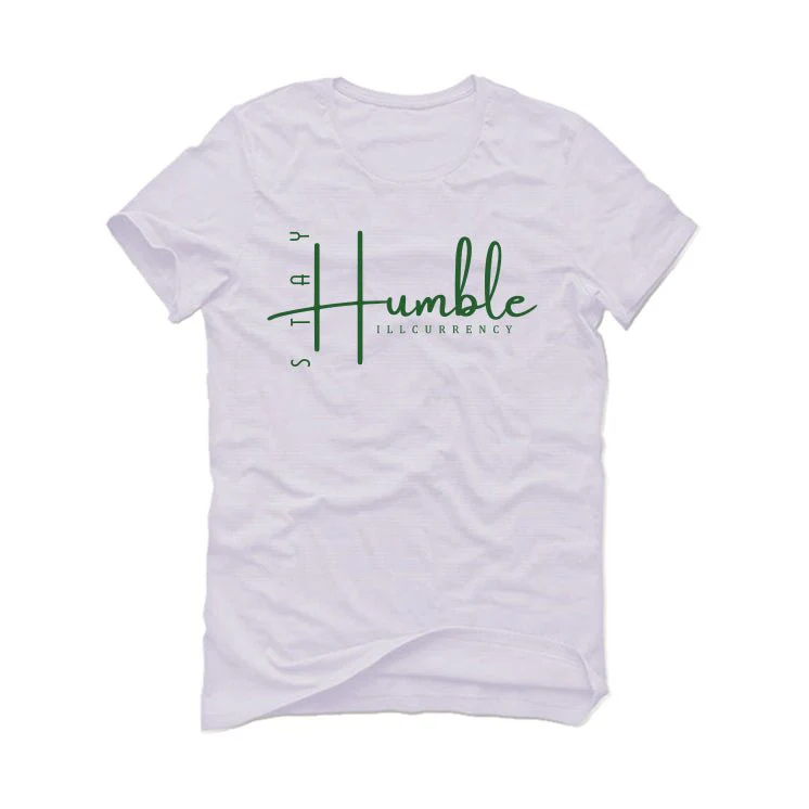 Nike Dunk Low Satin Green - White T-Shirt (Stay Humble) - Image 2
