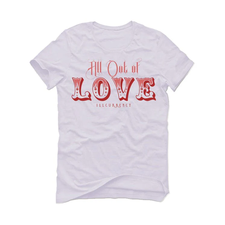 Nike Dunk Low WMNS “Valentine’s Day” | illcurrency White T-Shirt (All out of love) - Image 2