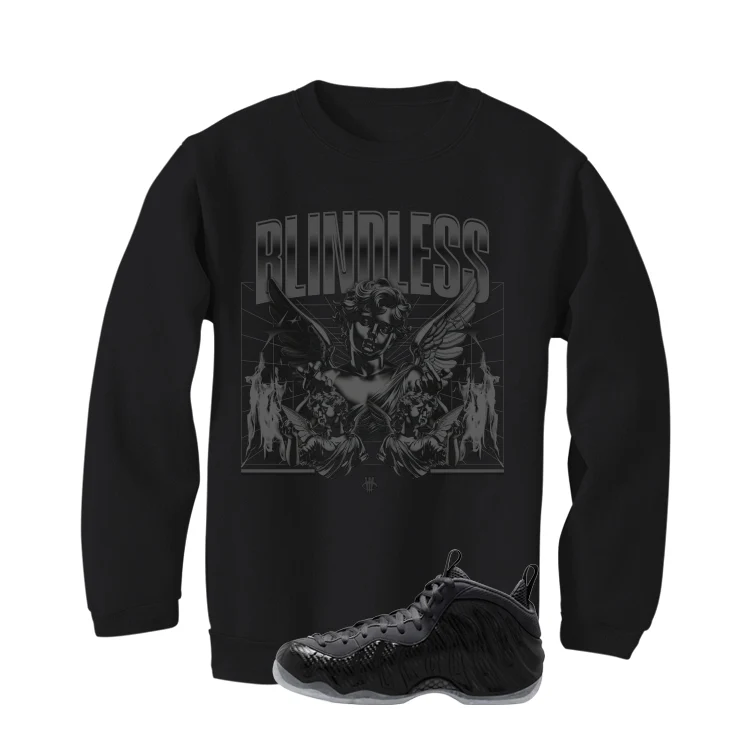 NIKE FOAMPOSITE ONE CARBON FIBER Matching T-Shirt, Sweatshirts & Hoodies Black T-Shirt (Blindness)| illcurrency - Image 4