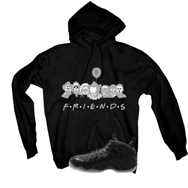 NIKE FOAMPOSITE ONE CARBON FIBER Matching T-Shirt, Sweatshirts & Hoodies Black T-Shirt (Friends)| illcurrency - Image 3