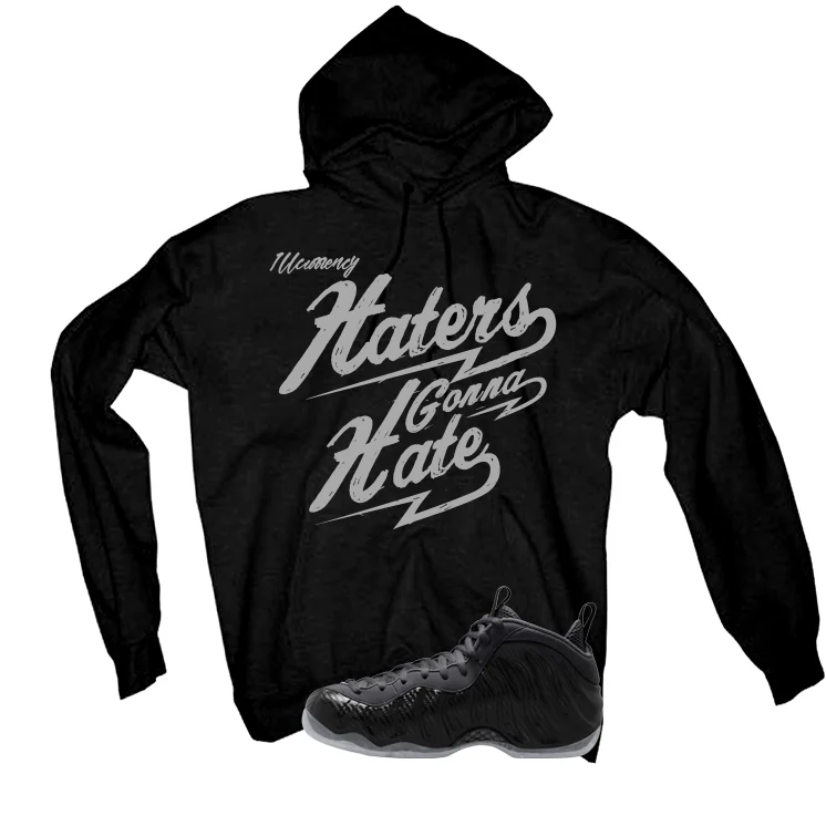 NIKE FOAMPOSITE ONE CARBON FIBER Matching T-Shirt, Sweatshirts & Hoodies Black T-Shirt (Haters gonna hate)| illcurrency - Image 3