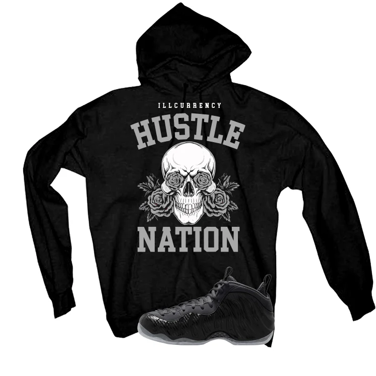 NIKE FOAMPOSITE ONE CARBON FIBER Matching T-Shirt, Sweatshirts & Hoodies Black T-Shirt (Hustle Nation)| illcurrency - Image 3