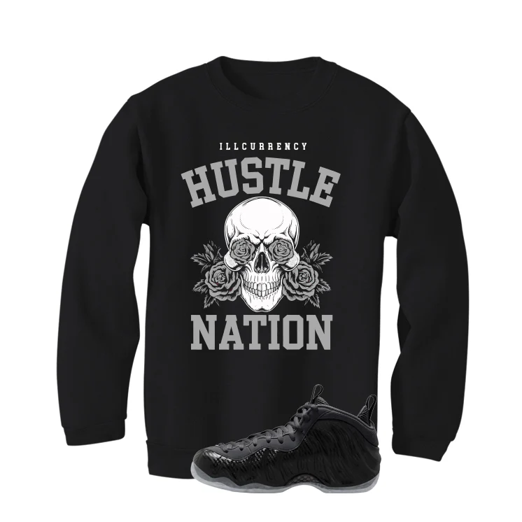 NIKE FOAMPOSITE ONE CARBON FIBER Matching T-Shirt, Sweatshirts & Hoodies Black T-Shirt (Hustle Nation)| illcurrency - Image 4