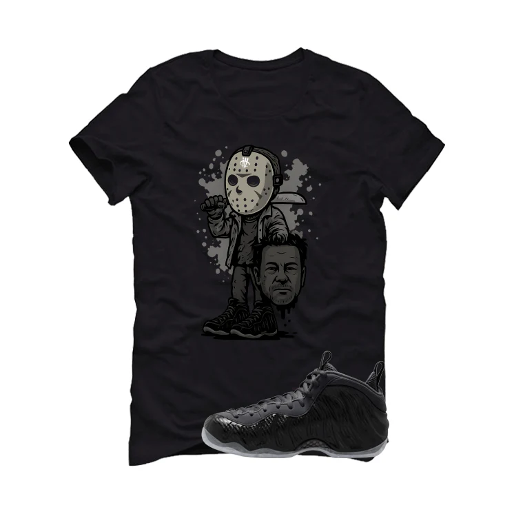 NIKE FOAMPOSITE ONE CARBON FIBER Matching T-Shirt, Sweatshirts & Hoodies Black T-Shirt (Jason)| illcurrency - Image 2