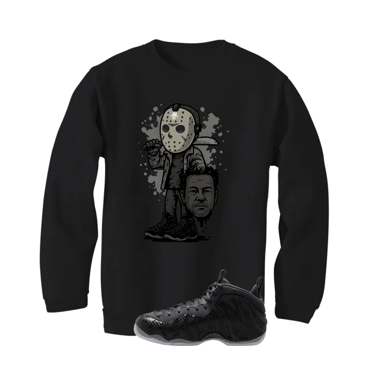 NIKE FOAMPOSITE ONE CARBON FIBER Matching T-Shirt, Sweatshirts & Hoodies Black T-Shirt (Jason)| illcurrency - Image 4