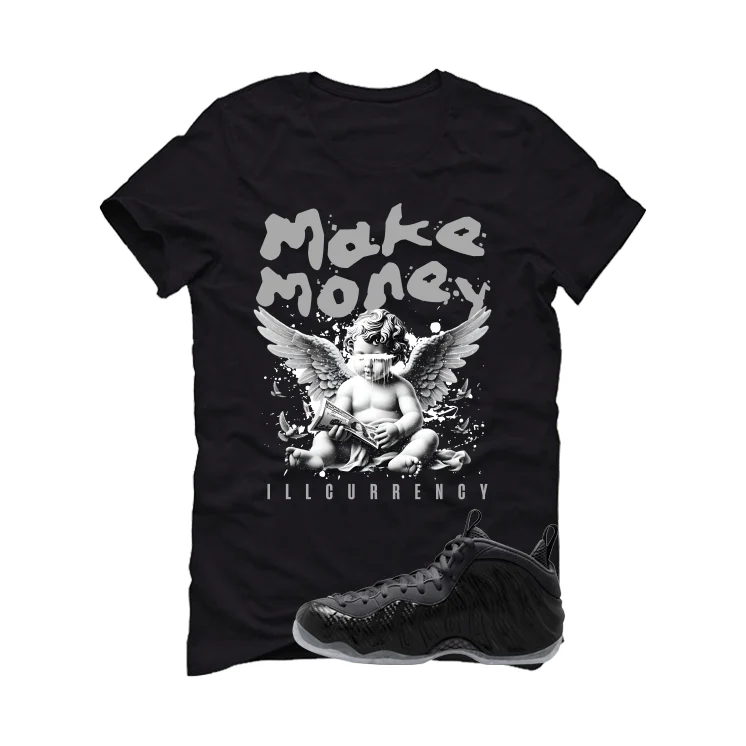 NIKE FOAMPOSITE ONE CARBON FIBER Matching T-Shirt, Sweatshirts & Hoodies Black T-Shirt (Make Money)| illcurrency - Image 2