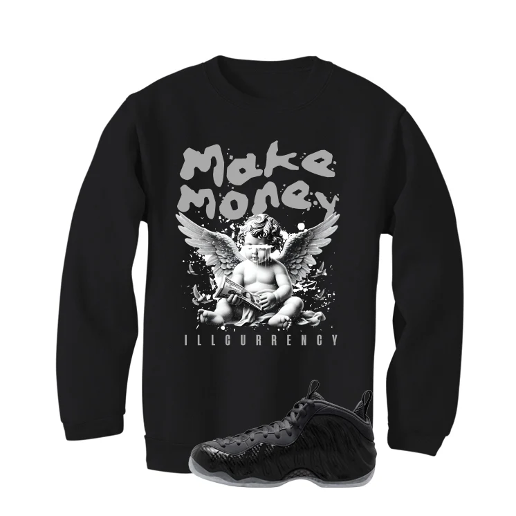 NIKE FOAMPOSITE ONE CARBON FIBER Matching T-Shirt, Sweatshirts & Hoodies Black T-Shirt (Make Money)| illcurrency - Image 4