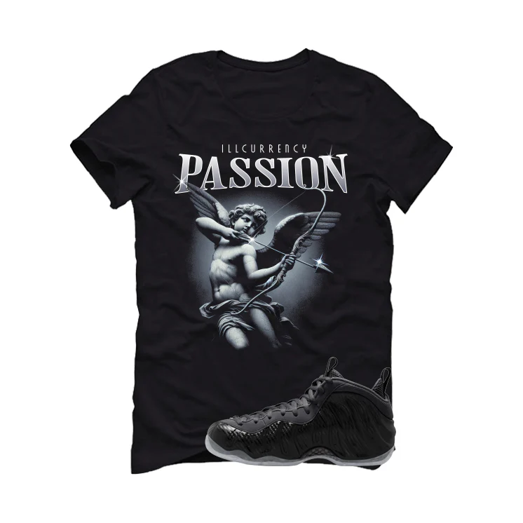 NIKE FOAMPOSITE ONE CARBON FIBER Matching T-Shirt, Sweatshirts & Hoodies Black T-Shirt (Passion)| illcurrency - Image 2