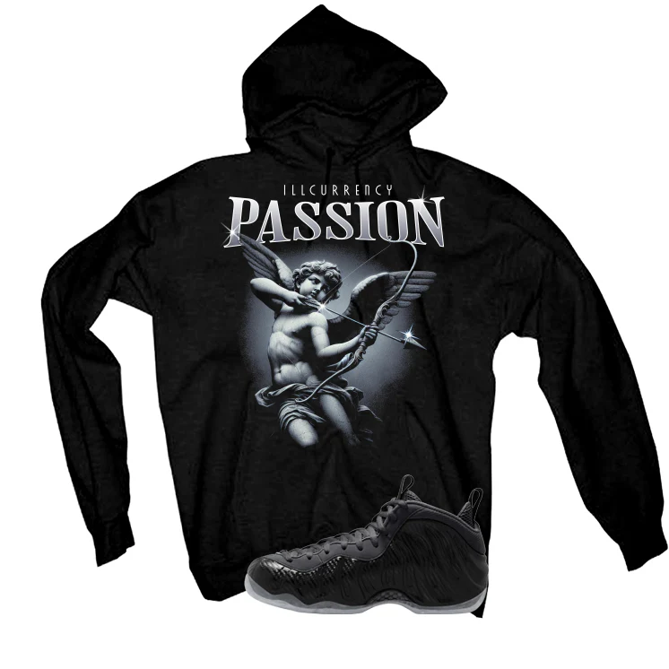 NIKE FOAMPOSITE ONE CARBON FIBER Matching T-Shirt, Sweatshirts & Hoodies Black T-Shirt (Passion)| illcurrency - Image 3