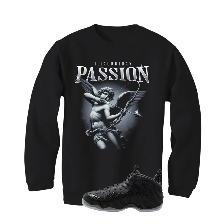 NIKE FOAMPOSITE ONE CARBON FIBER Matching T-Shirt, Sweatshirts & Hoodies Black T-Shirt (Passion)| illcurrency - Image 4