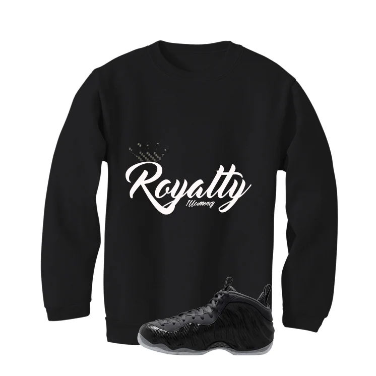 NIKE FOAMPOSITE ONE CARBON FIBER Matching T-Shirt, Sweatshirts & Hoodies Black T-Shirt (Royalty)| illcurrency - Image 4