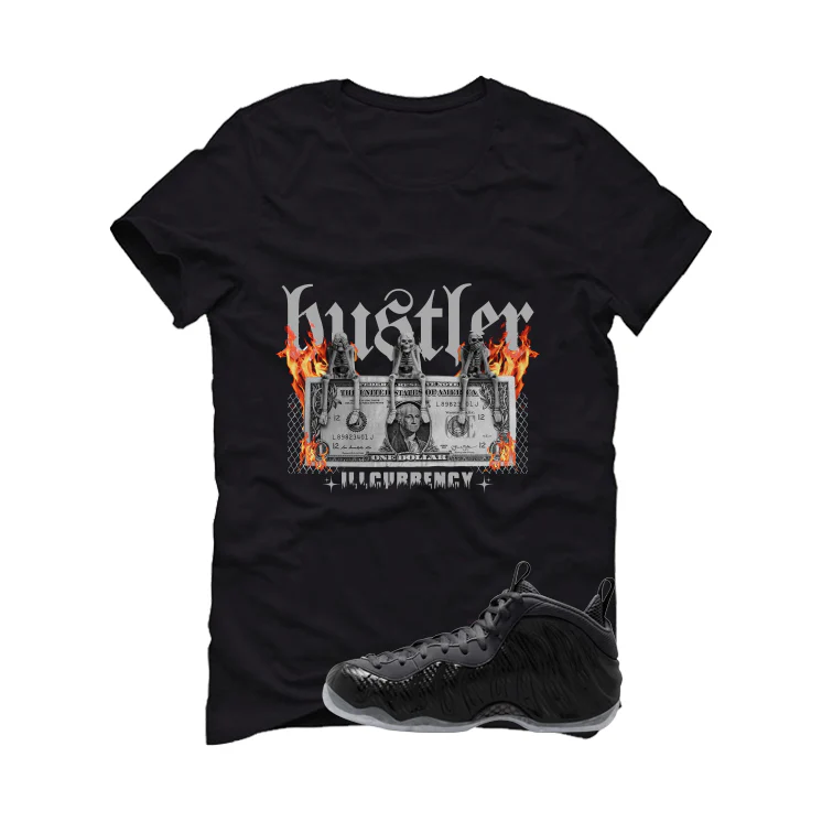 NIKE FOAMPOSITE ONE CARBON FIBER Matching T-Shirt, Sweatshirts & Hoodies Black T-Shirt (See No Evil Hustler)| illcurrency - Image 2