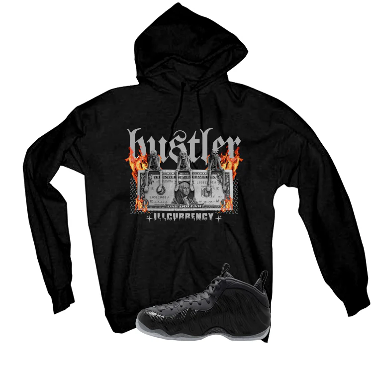NIKE FOAMPOSITE ONE CARBON FIBER Matching T-Shirt, Sweatshirts & Hoodies Black T-Shirt (See No Evil Hustler)| illcurrency - Image 3