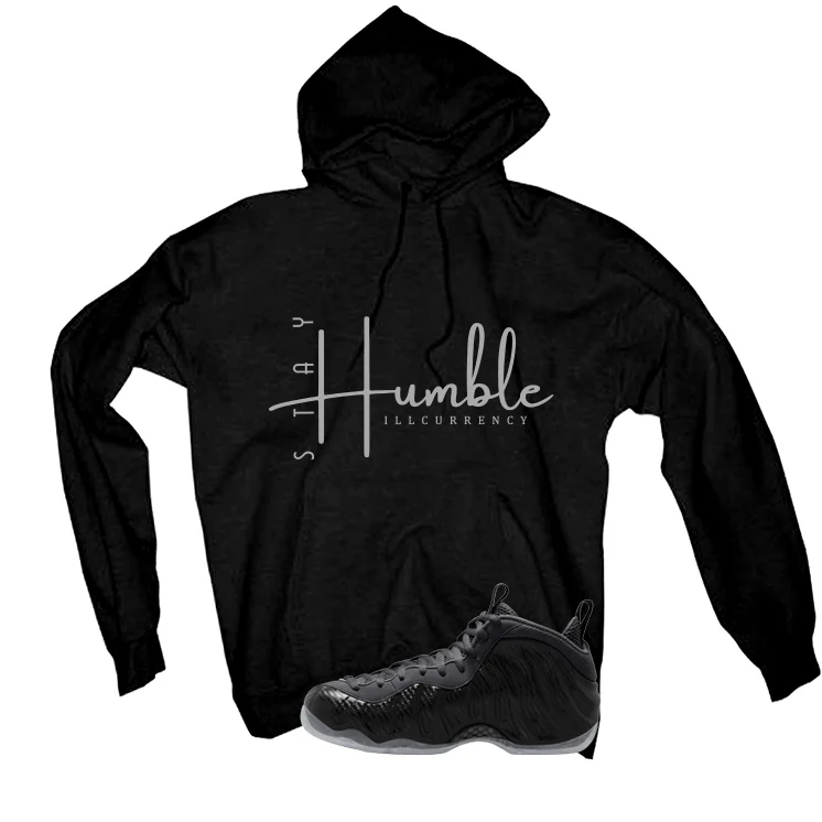 NIKE FOAMPOSITE ONE CARBON FIBER Matching T-Shirt, Sweatshirts & Hoodies Black T-Shirt (Stay Humble)| illcurrency - Image 3