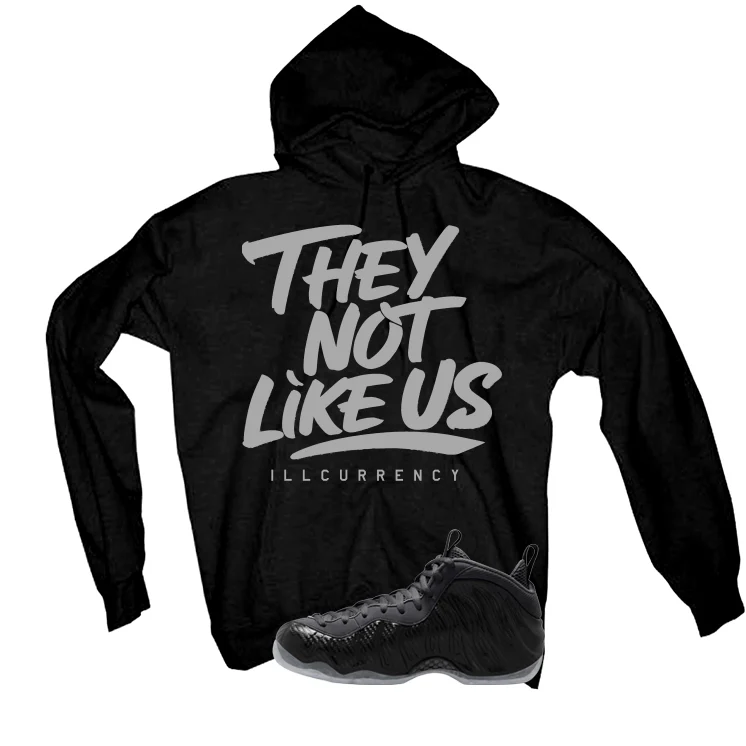 NIKE FOAMPOSITE ONE CARBON FIBER Matching T-Shirt, Sweatshirts & Hoodies Black T-Shirt (They not like us)| illcurrency - Image 3