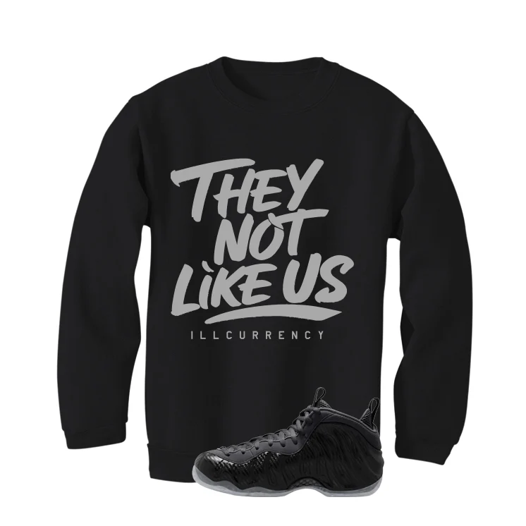 NIKE FOAMPOSITE ONE CARBON FIBER Matching T-Shirt, Sweatshirts & Hoodies Black T-Shirt (They not like us)| illcurrency - Image 4