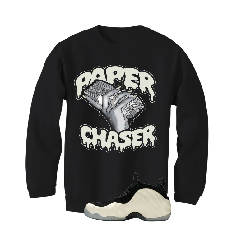 Nike Foamposite Pro Pearl Matching T-Shirt, Sweatshirts & Hoodies Black T-Shirt (Paper Chaser)| illcurrency - Image 4