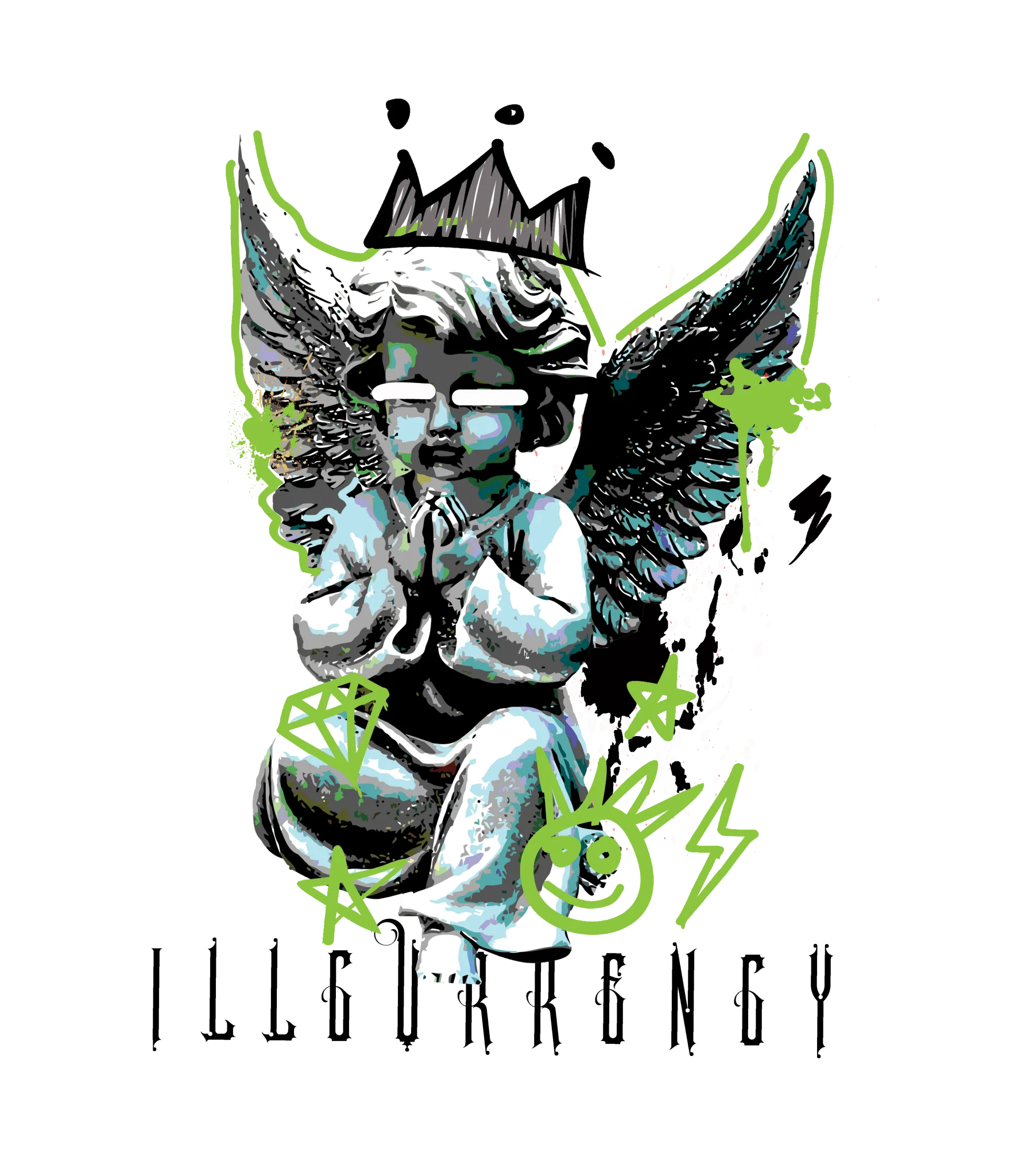 Nike Kobe 6 Protro Reverse Grinch | illcurrency Red T-Shirt (Graffiti Angel)