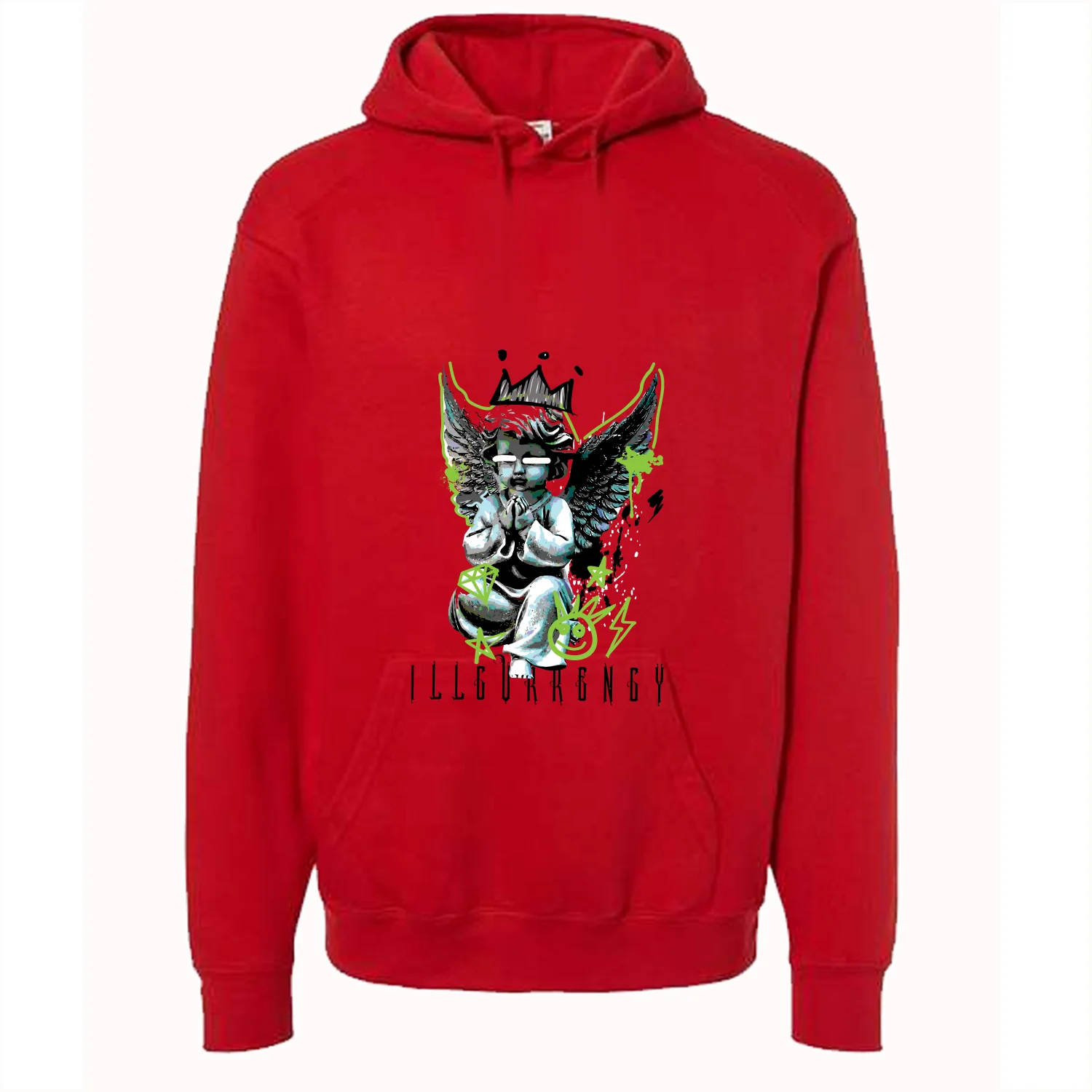 Nike Kobe 6 Protro Reverse Grinch | illcurrency Red T-Shirt (Graffiti Angel) - Image 3