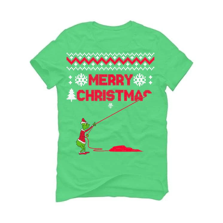 Nike Kobe 6 Protro Reverse Grinch | illcurrency Synthetic Green T-Shirt (merry christmas) - Image 2