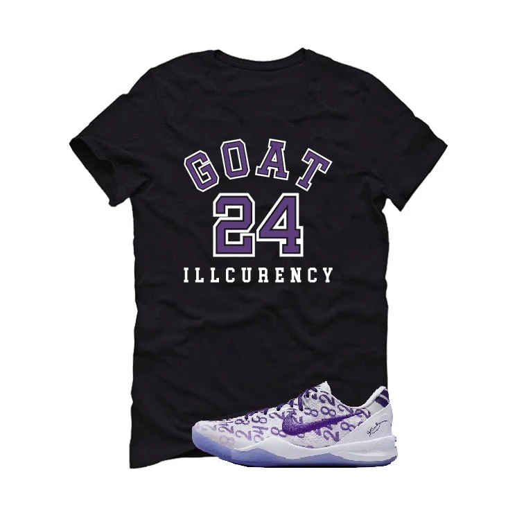 Nike Kobe 8 "Court Purple" | illcurrency Black T-Shirt (Goat 24) - Image 2
