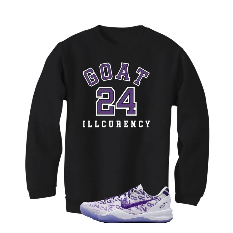 Nike Kobe 8 "Court Purple" | illcurrency Black T-Shirt (Goat 24) - Image 4