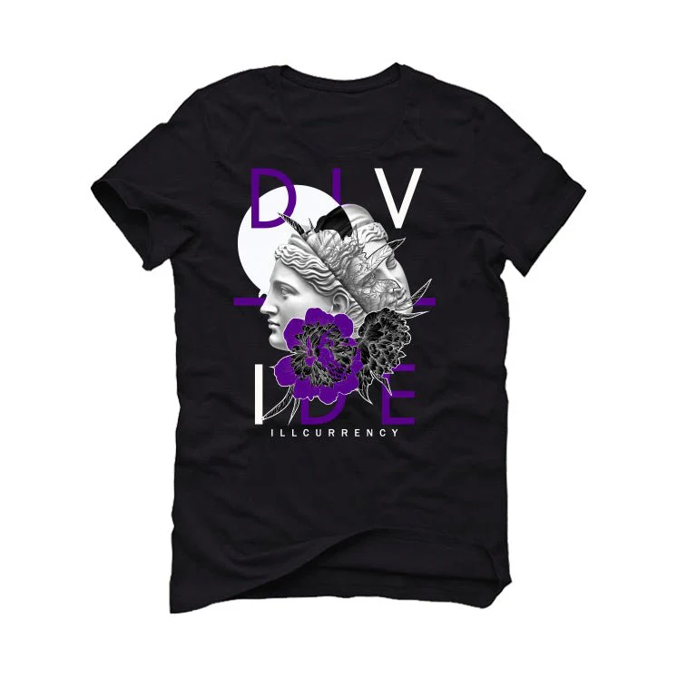 Nike SB Dunk Low “Court Purple” | illcurrency Black T-Shirt (Divide) - Image 2