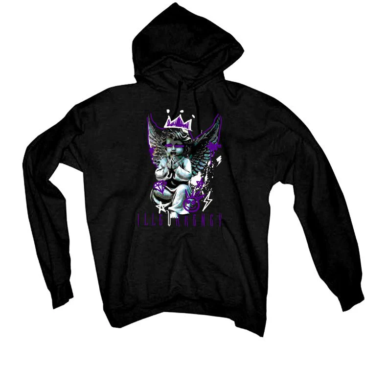 Nike SB Dunk Low “Court Purple” | illcurrency Black T-Shirt (Graffiti Angel) - Image 3