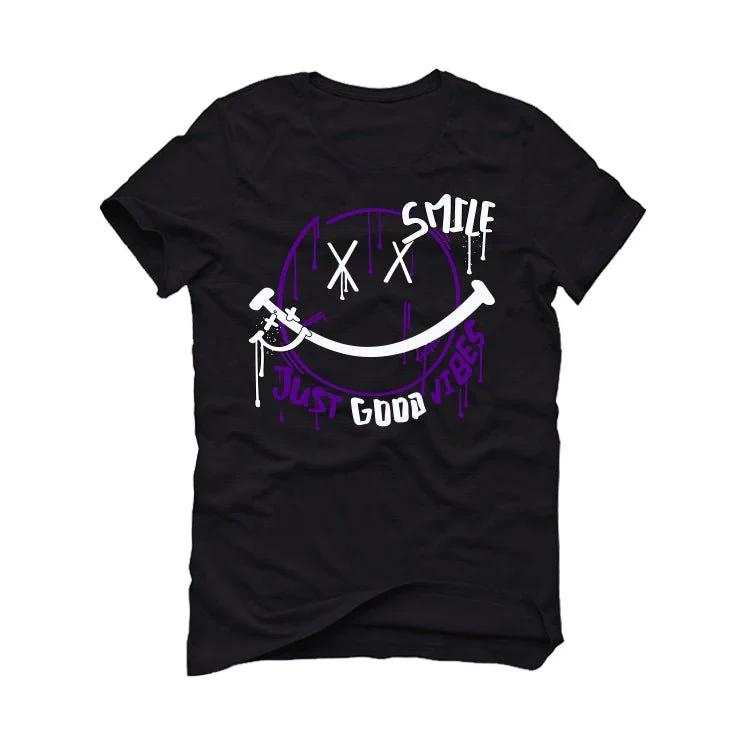 Nike SB Dunk Low “Court Purple” | illcurrency Black T-Shirt (Smile) - Image 2